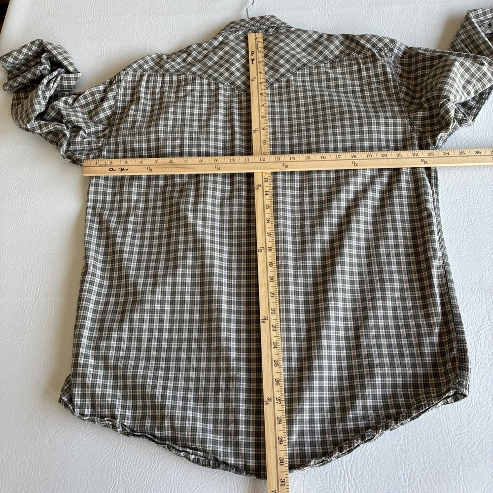 2 Shirt Mixed Lot Lg Shirt Pearl Snap Lakin Mckey Wrangler Cowboy Western Ranch - Picture 5 of 16